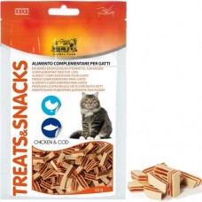 Camon Treats Snacks - лакомство за котки с пилешко месо и риба хек 50 гр.